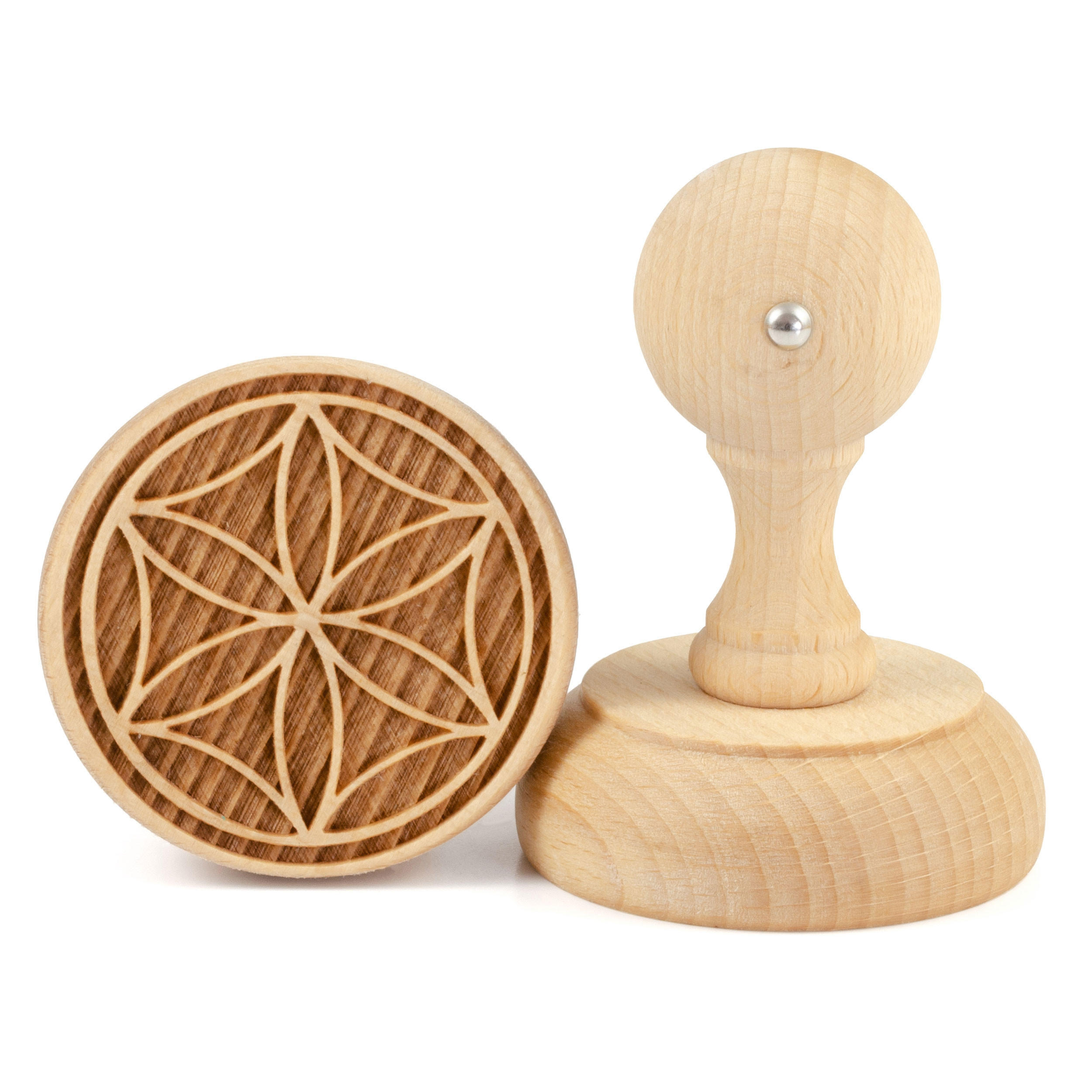 KEKSSTEMPEL Blume des Lebens, Ø 60 mm, Buchenholz - Braun, Holz (6/8.2/6cm) - Folkroll