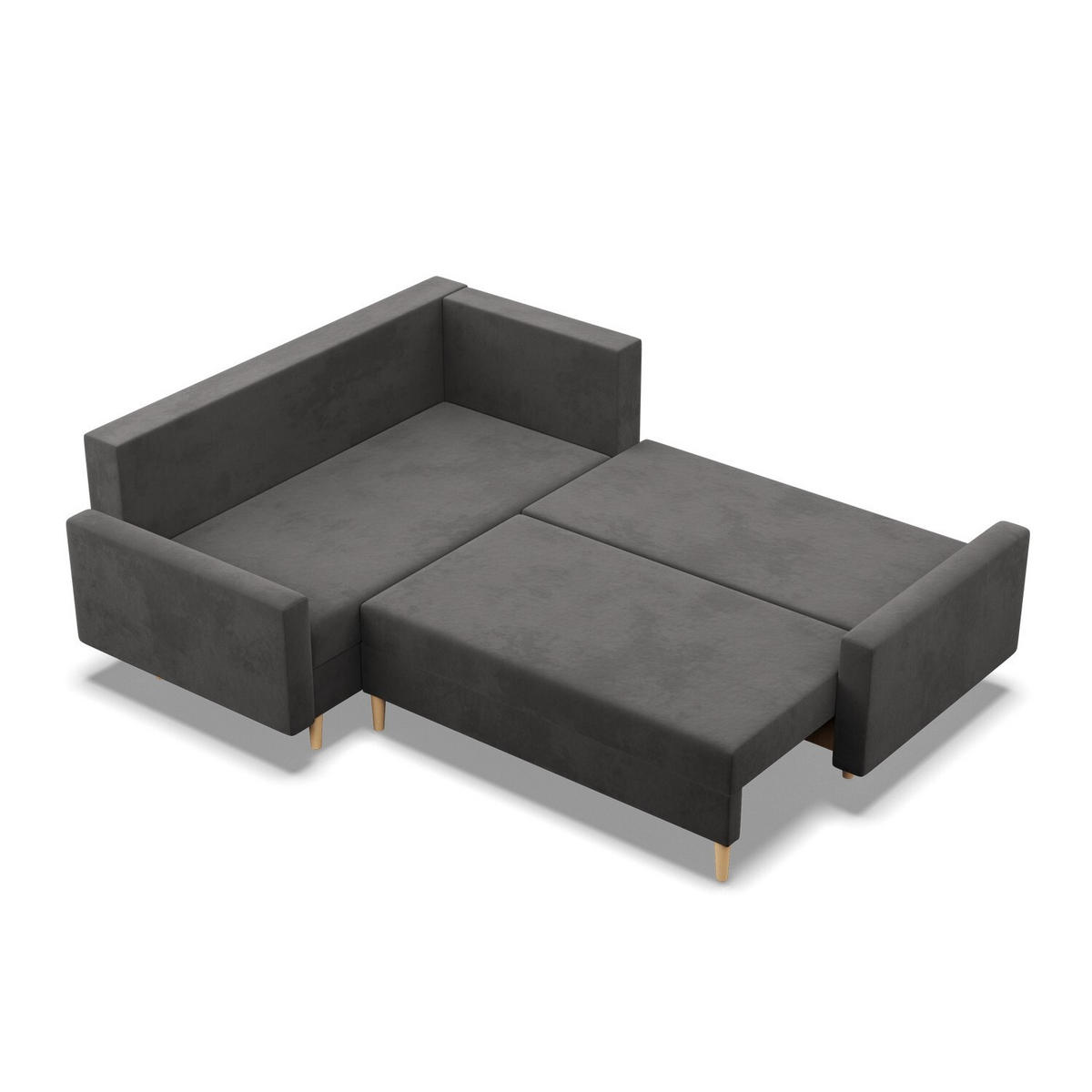 ECKSOFA Blank links grau - Grau, Textil (223/172cm) - SIMKAM Furniture