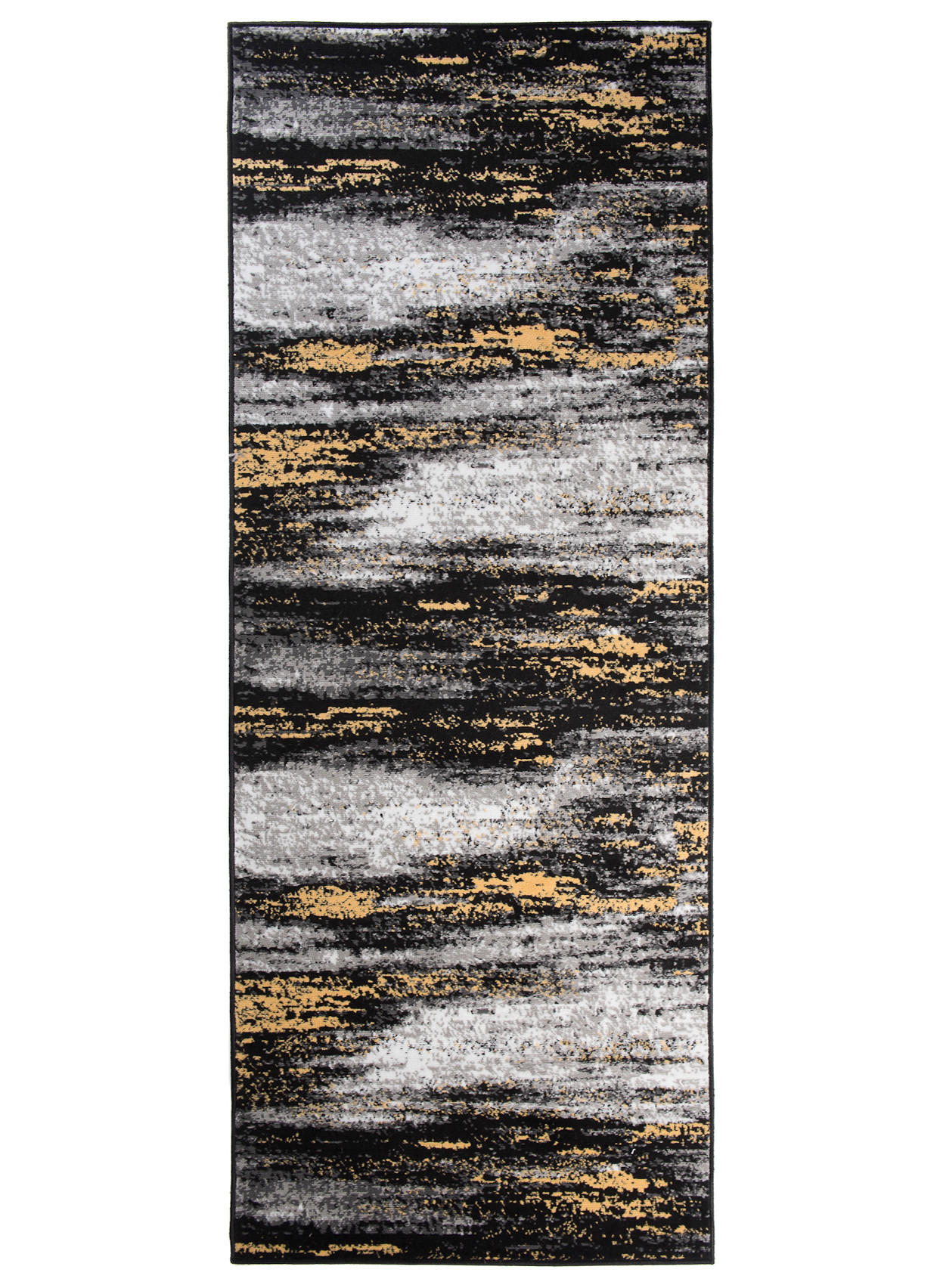 LÄUFER MAYA Schwarz Goldfarben 100/500 cm - Goldfarben, Textil (100/500cm) - Tapiso