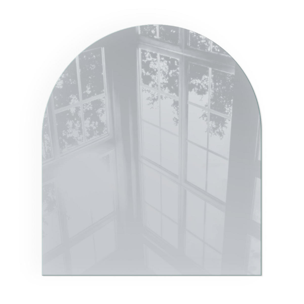 GLASPLATTE für Kamin 80x70 cm - Grau, Glas (80/70/0.4cm) - TULUP