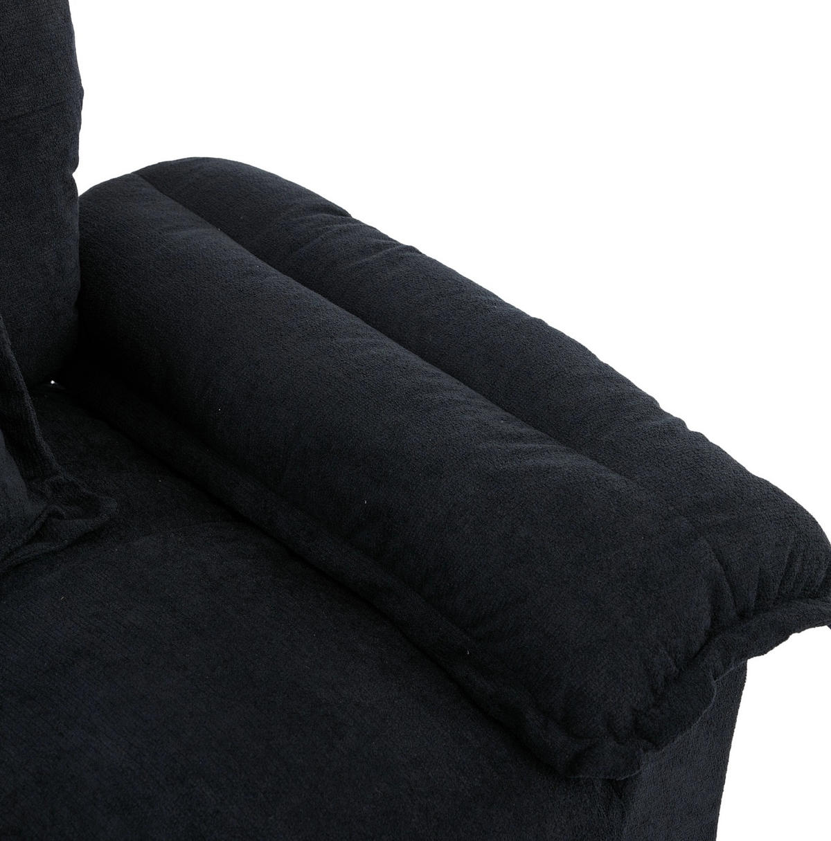 SESSEL 116/84/96 cm Schwarz aus Upholstered mit 360°-Drehfunktion - Schwarz, Textil (84/96/116cm) - OKMYHOME