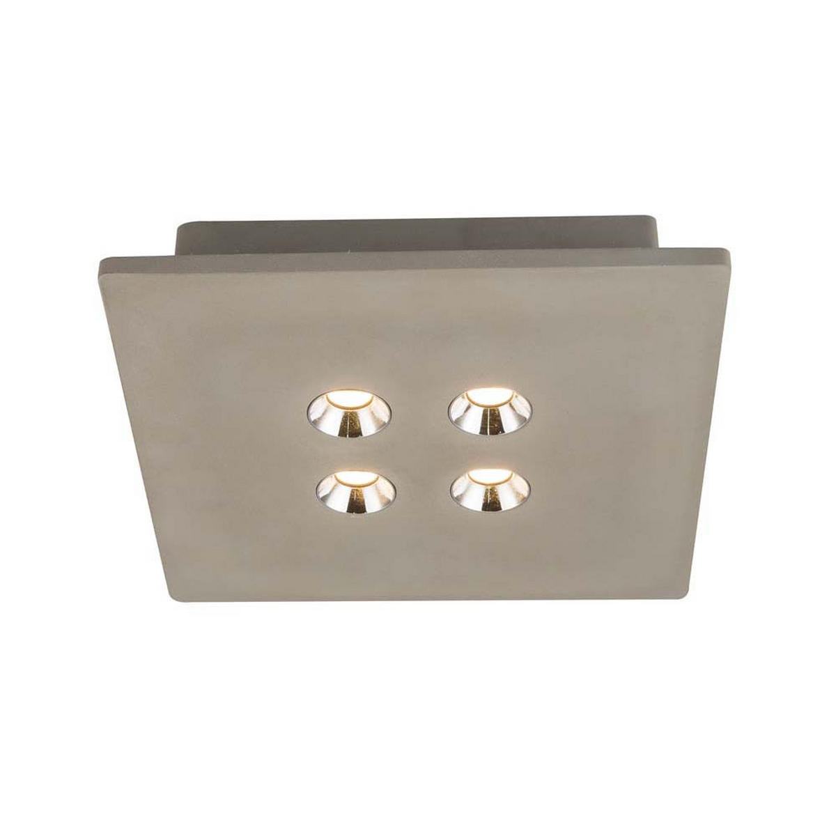 LED DECKENLEUCHTE TIMO Beton Grau - Grau, Stein (25/25/5cm)