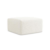 POUF Cord Beige - Creme/Schwarz, Holzwerkstoff/Kunststoff (75/37/75cm) - Makamii