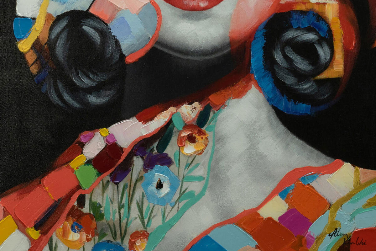 ACRYLBILD HANDGEMALT 75/100 cm - Multicolor, Holz/Textil (75/100cm) - KUNSTLOFT