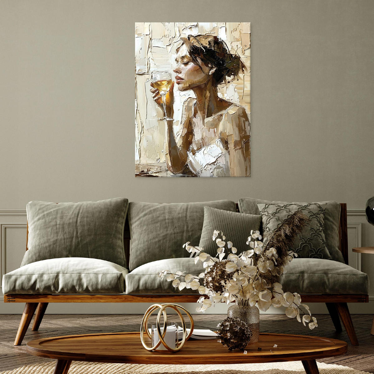 BILDER auf Leinwand Frau Abstrakt Modern 60x40 - Multicolor, Holzwerkstoff (40/60cm) - Wallarena