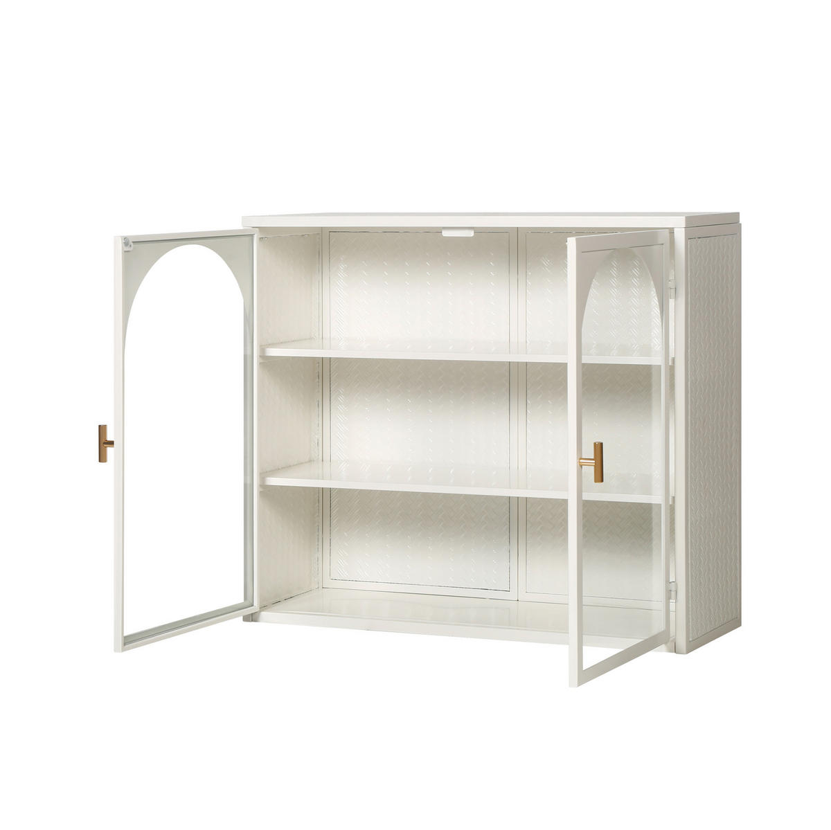 KÜCHENOBERSCHRANK 70/23/60 cm mit Glasfront und 2 Türen in Weiß - Weiß, Glas (70/60/23cm) - BEAOK