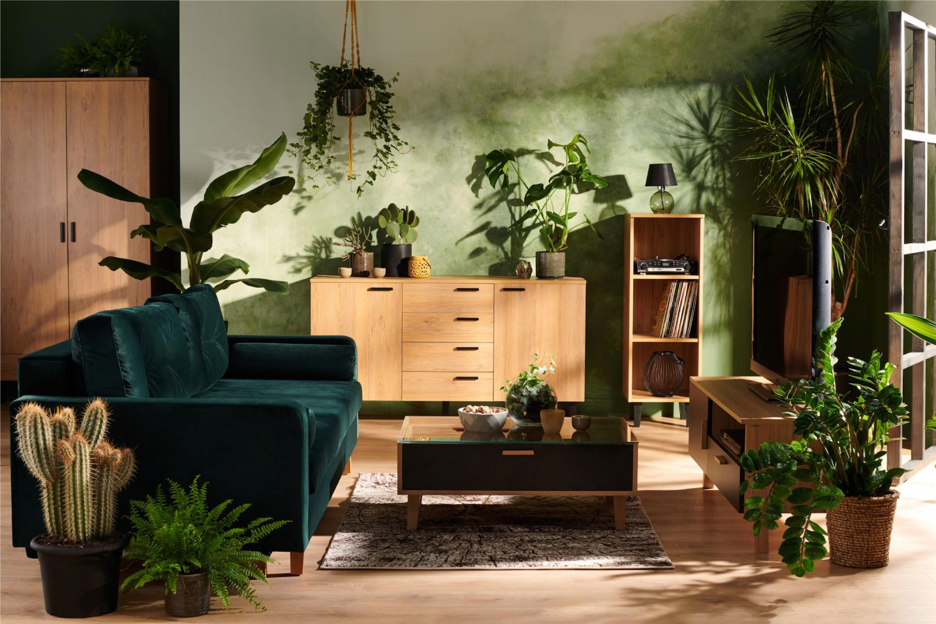 Thumbnail - Konsimo® Kombikommode, Eiche, Holzwerkstoff, Rechteckig, 150x81x46 cm, Wohnzimmer, Kommoden & Sideboards, Kommoden