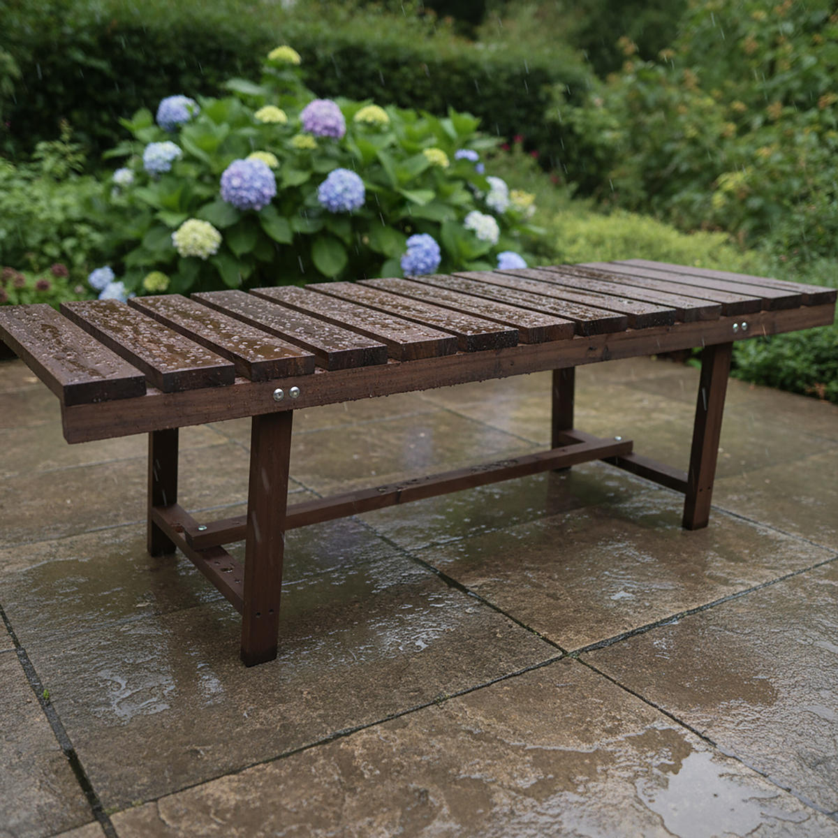 GARTENBANK - Braun, Holz (110/35/38cm) - Relaxdays