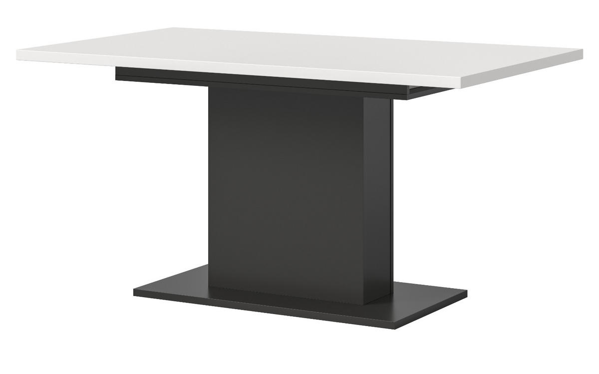 ESSTISCH weiß, grau, Küchentisch ausziehbar 150 - 190 cm - Weiß/Grau, Holzwerkstoff/Metall (150/90/76cm) - Inn.Furn