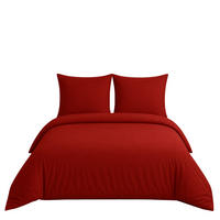 BETTWÄSCHE 3-teilig 200/200 cm UNI ROT - Rot, Textil (200/200cm) - ROLFNERS