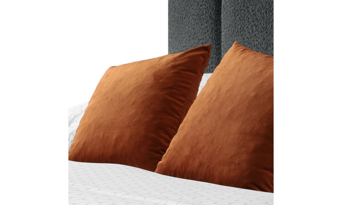 POLSTERBETT ELENA 140x200 cm Schwarz (Anthology 19), 34 Holzlatten, Kopfteil 108 cm - Schwarz, Textil (140/200cm) - Lookway