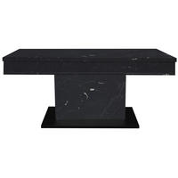 COUCHTISCH Höhenverstellbar Else 1 110x59x60 Holz Keramikoptik Schwarz - Schwarz, Holzwerkstoff (110/60/59cm) - 58aufmkessel