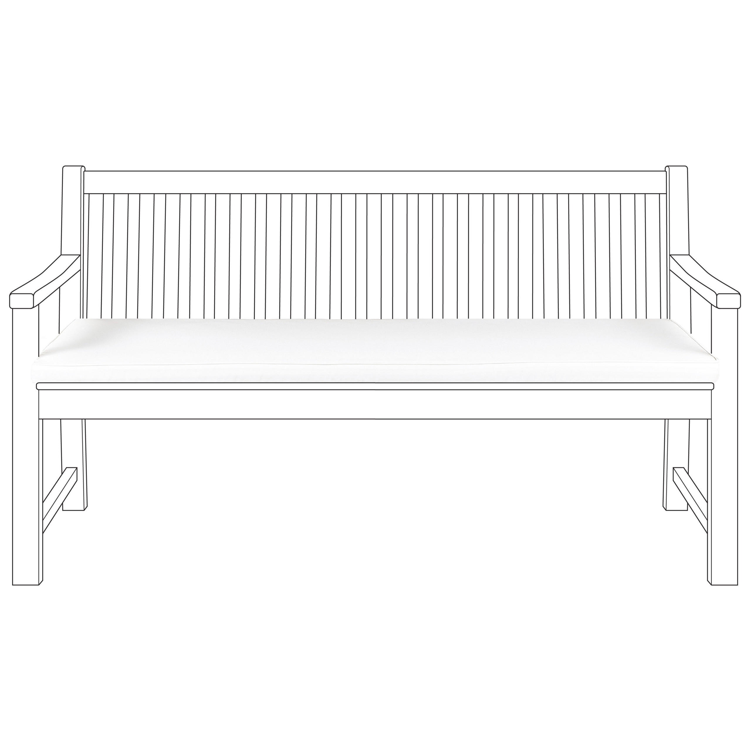 SITZBANKPOLSTER KISSEN Weiß Vivara - Weiß, Textil (152/5/54cm) - Beliani