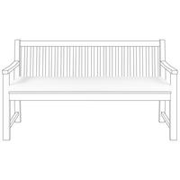 SITZBANKPOLSTER KISSEN Weiß Vivara - Weiß, Textil (152/5/54cm) - Beliani