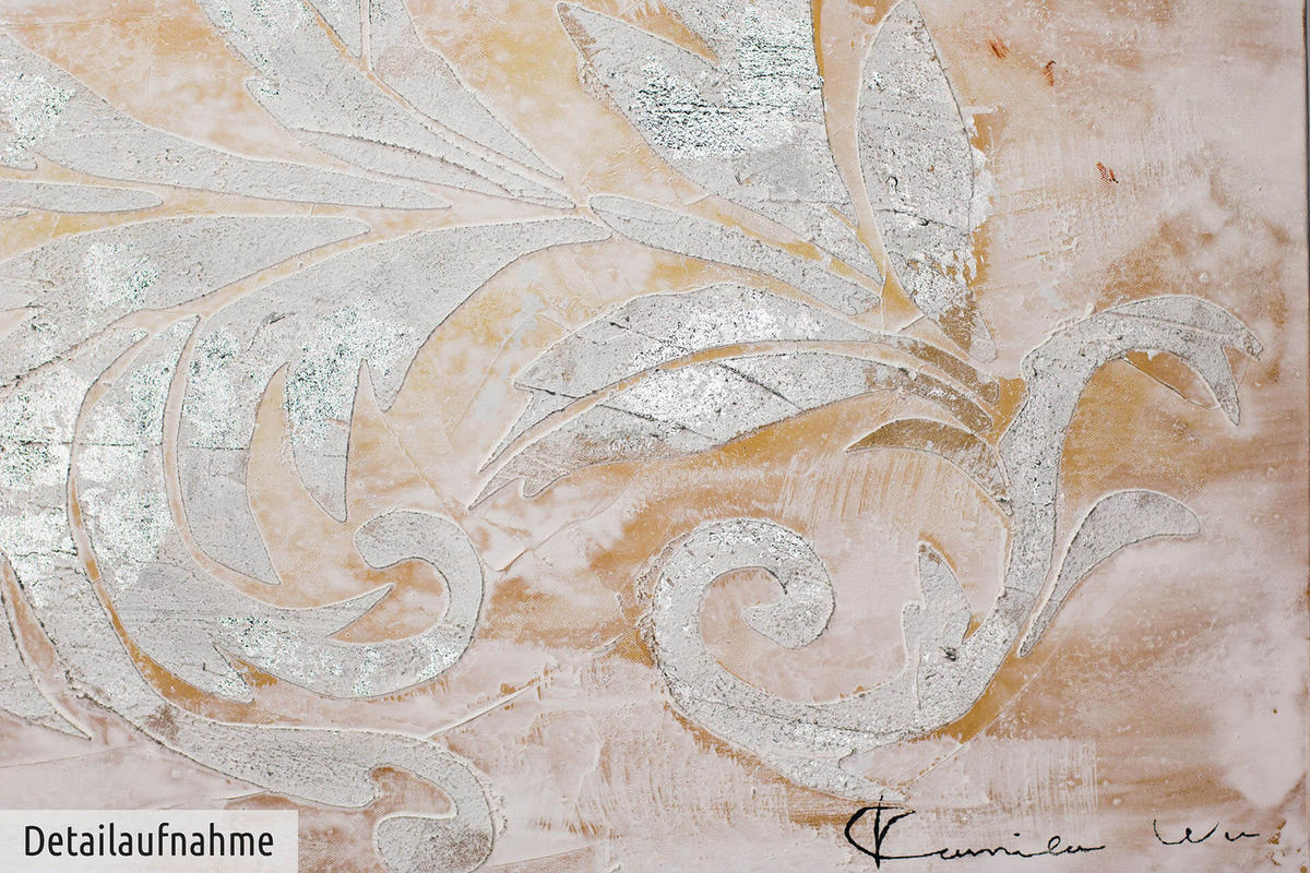 ACRYLBILD HANDGEMALT 150/50 cm - Beige, Holz/Textil (150/50cm) - KUNSTLOFT