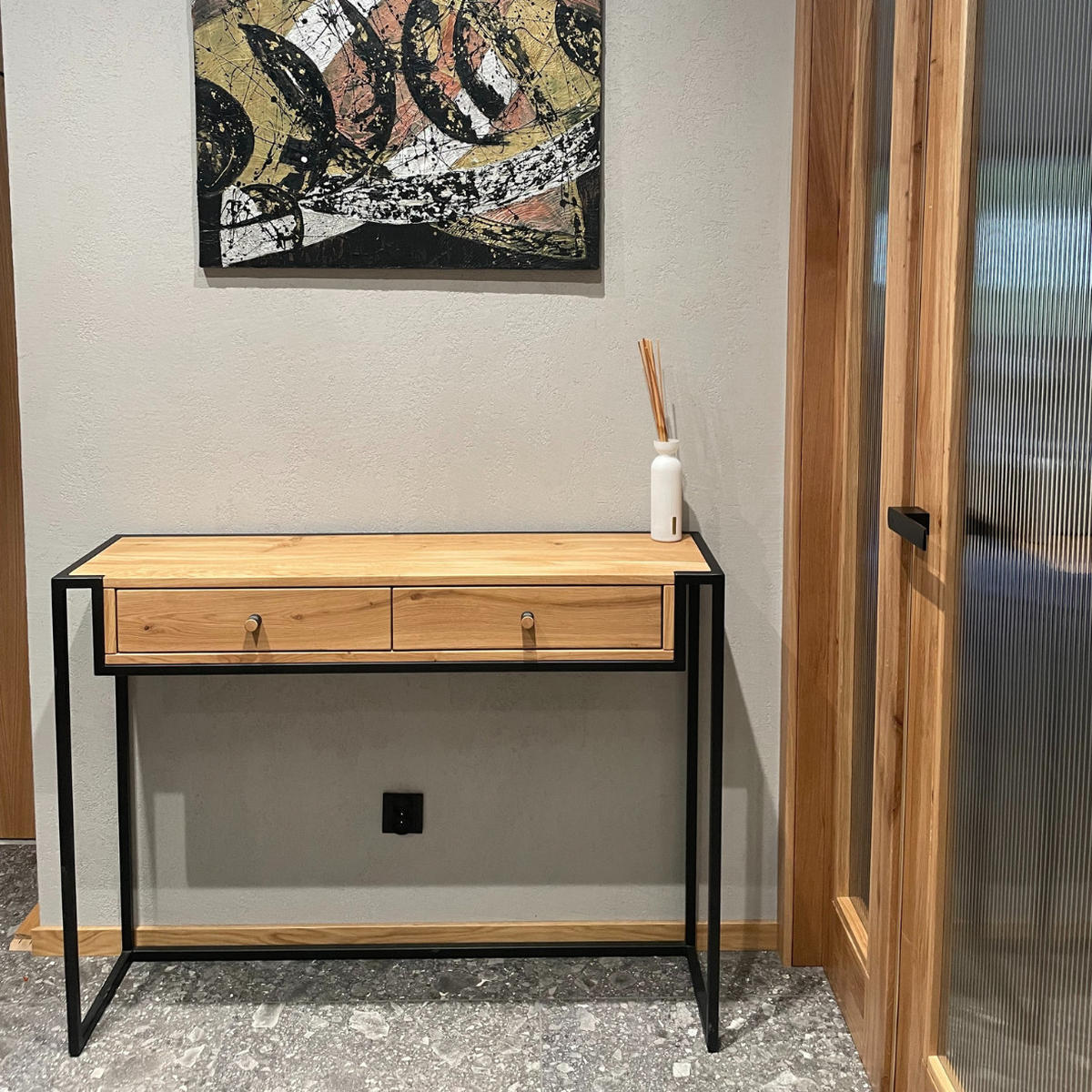 KONSOLENTISCH mit Eichenholz und Schubladen KING - Eichefarben, Holz (120/90/40cm) - Rawood Furniture