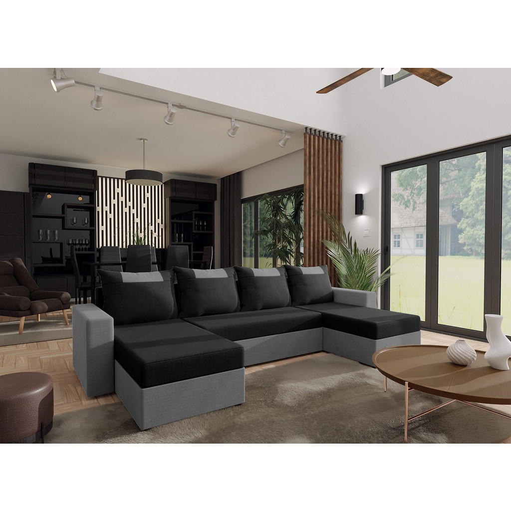 Thumbnail - Fedve Wohnlandschaft, Grau, Textil, L-Form, 298x85x207 cm, Wohnzimmer, Sofas & Couches, Wohnlandschaften, Wohnlandschaft...
