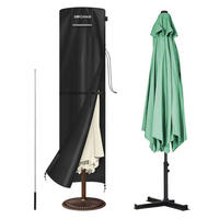 ABDECKHAUBE Ampelschirm 250 x 65/65 cm Wetterfest 420D Oxford Stoff - Schwarz, Textil (65/250/250cm)