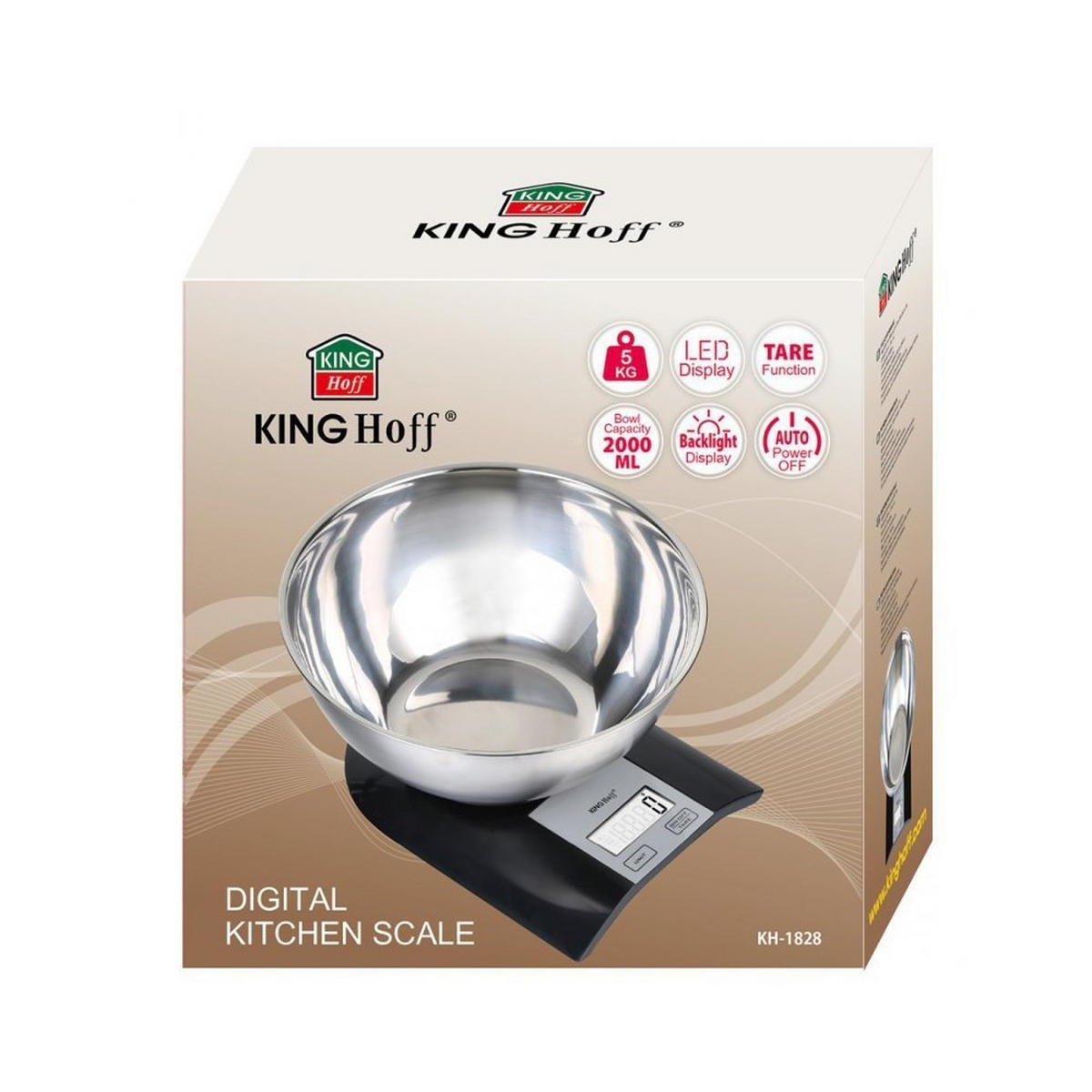 KÜCHENWAAGE Silber 23.5/21.4/12.4 cm KH1828 - Silberfarben, Kunststoff - Kinghoff 