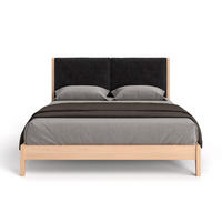 MASSIVHOLZBETT Vena aus Buche 200x220 cm, Storm 99 - Buchefarben/Schwarz, Holz (200/220cm) - Danzz