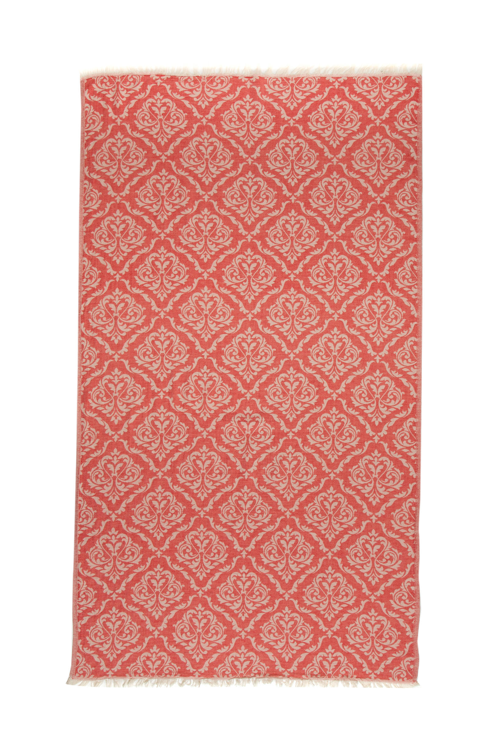 HAMAMTUCH Barok 100% Baumwolle 100x180 Rot - Rot, Textil (180/100cm) - Villa Möbel