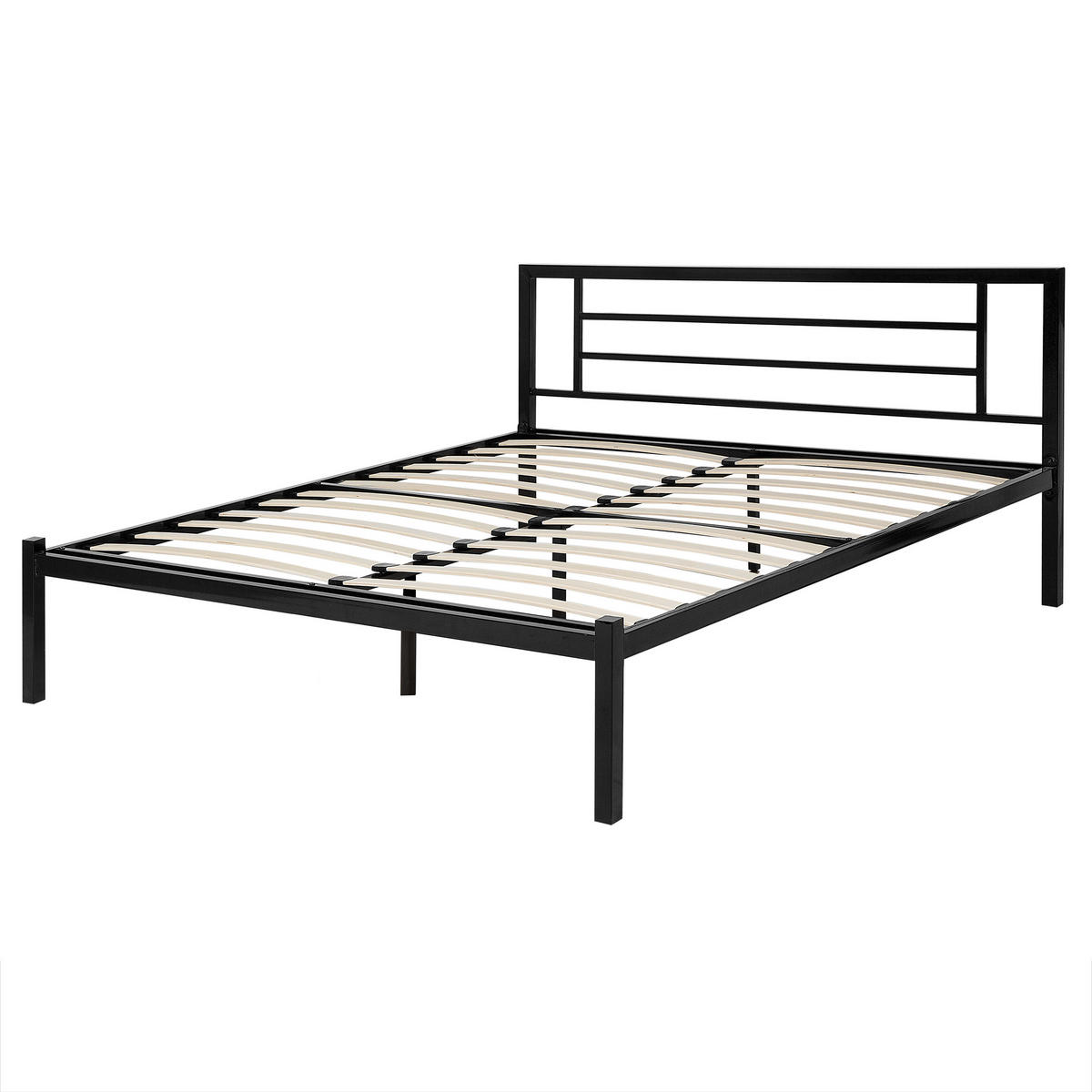 METALLBETT 160/200cm Schwarz Cusset - Schwarz, Metall (160/200cm) - Beliani