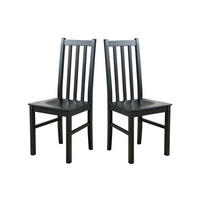 STUHL 2er Set BOS 10 D, schwarz - Schwarz, Holz (43/94/40cm) - Leaf Design