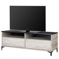 TV-LOWBOARD - Fichte Hell Dekor / Schwarz - Fichtefarben, Holzwerkstoff (150/50/48cm) - home24