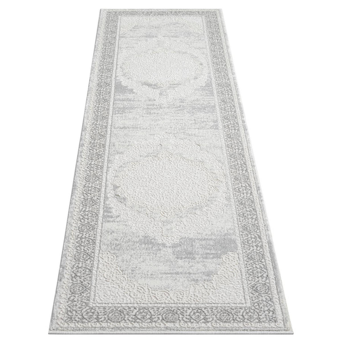 KURZFLOR-TEPPICH Antik 209 Grau 80x300 cm - Grau, Textil (80/300cm) - carpet city