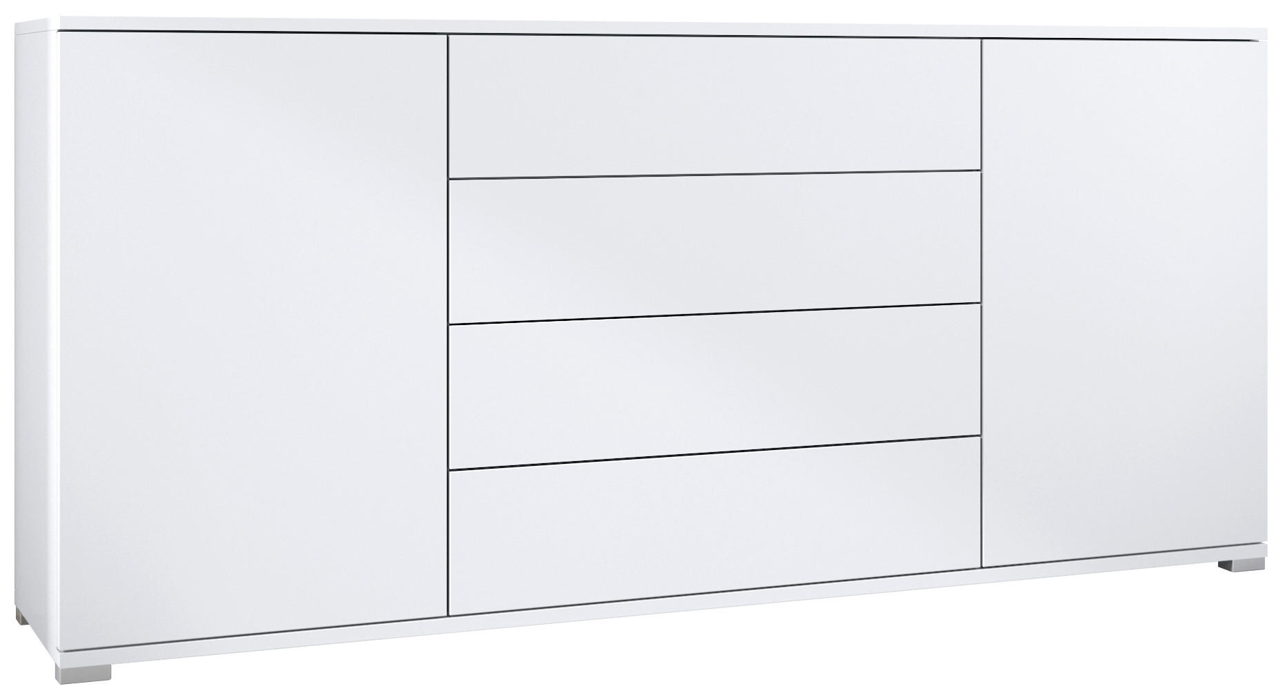 SIDEBOARD Santo Weiß matt - Weiß, Holzwerkstoff (166.5/75.5/35cm) - Vladon