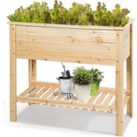 HOCHBEET Pflanzkübel Pflanzkasten Holz - Apfelbaumfarben, Holz (41/81/92cm) - COSTWAY
