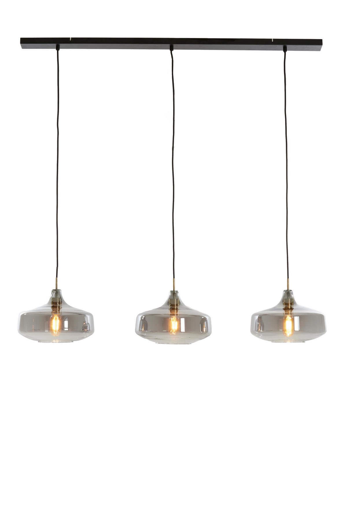HÄNGELAMPE Solna Grau Ø120/21 cm - Grau, Glas (120/30/21cm) - Light & Living