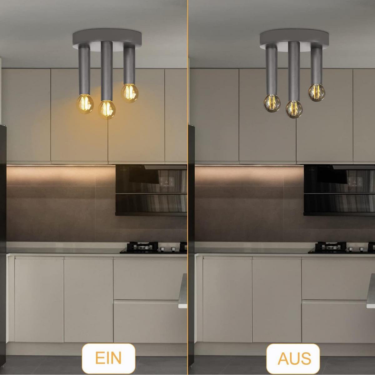 DECKENSTRAHLER Scheinwald 15/14.5/15 cm - Weiß, Metall (15/15/14.5cm) - ZMH