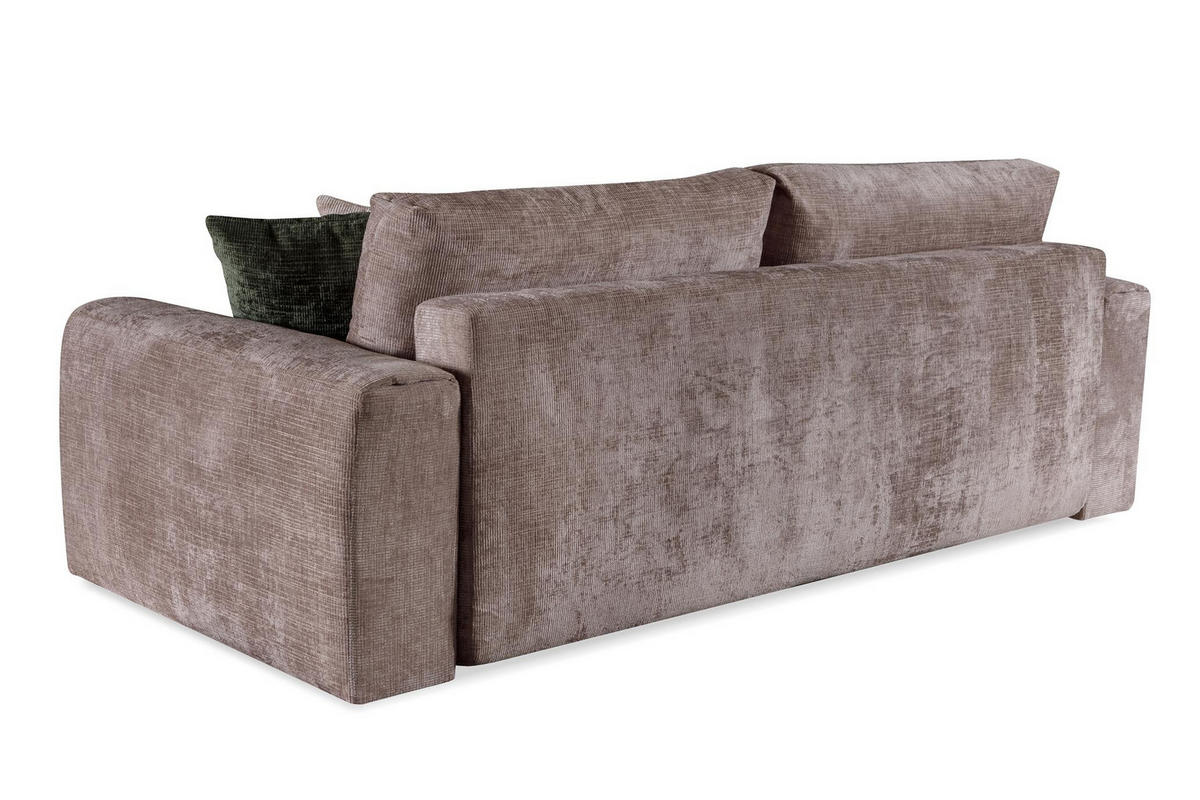 SOFA Alcamo Braun, Schlafsofa - Cappuccino, Holzwerkstoff/Textil (250/93/118cm) - Bettso