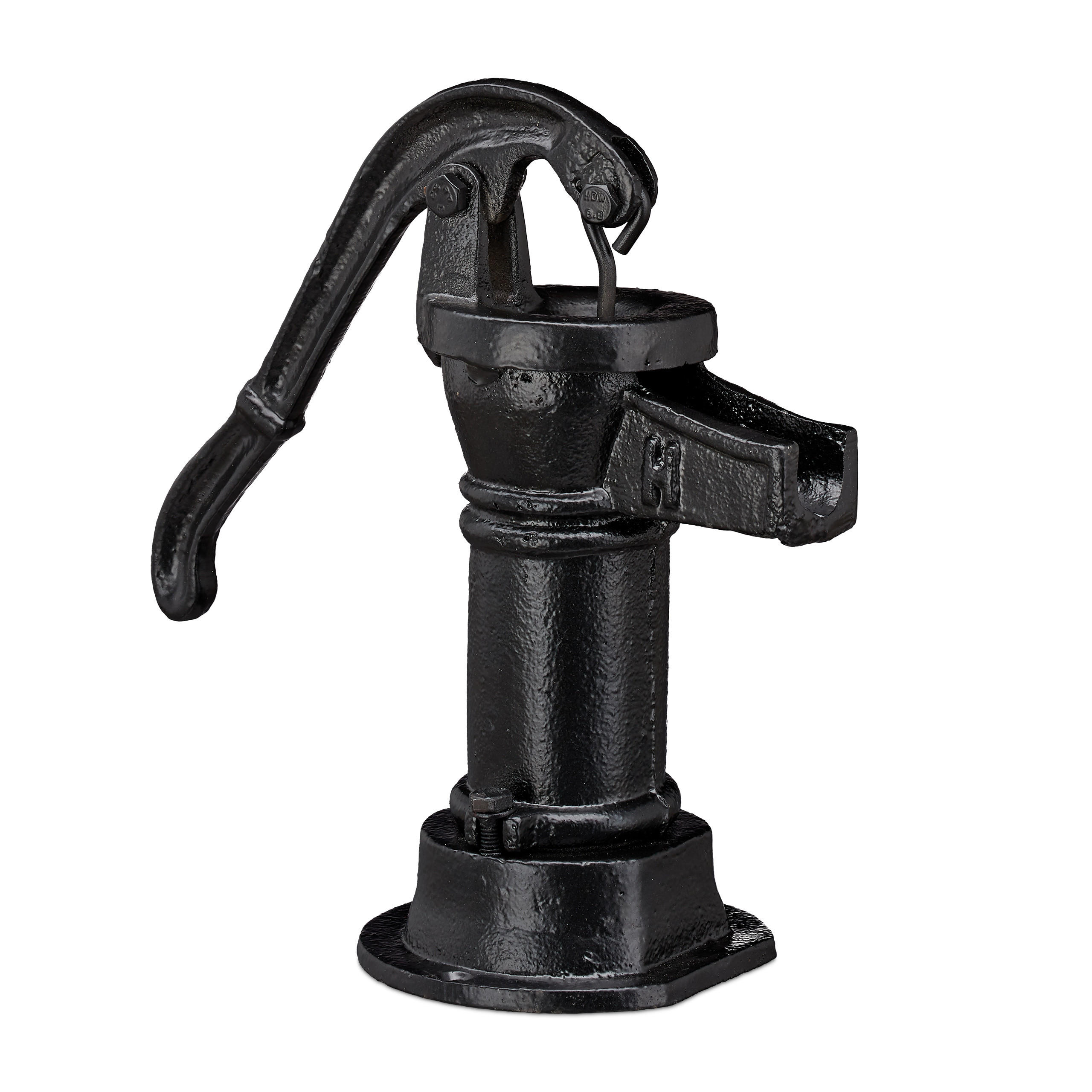 Relaxdays PUMPA Černá litina zahradní dekorace 22,5 cm