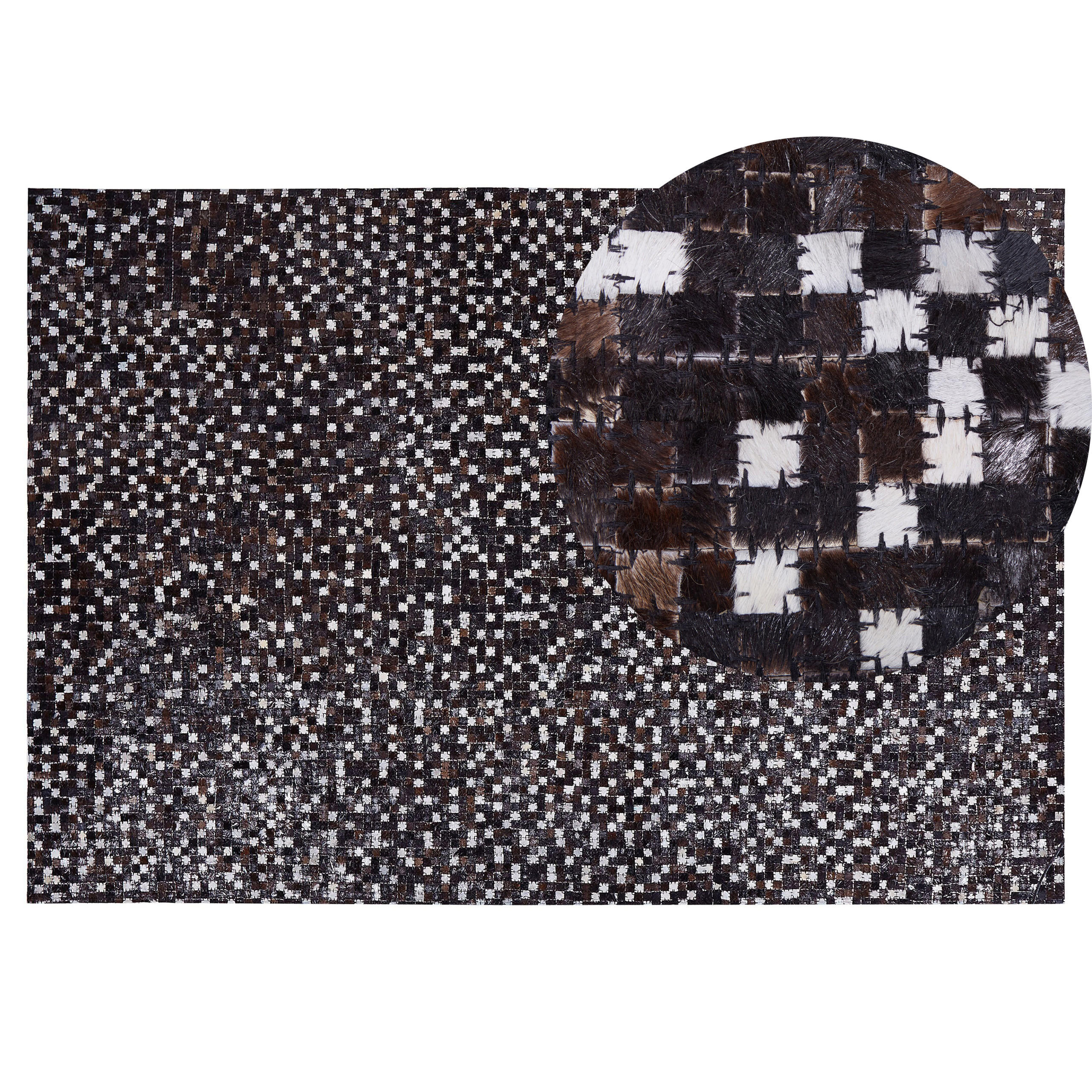 KURZFLOR-TEPPICH Akkese 200/140 cm - Braun, Fell (140/200cm) - Beliani