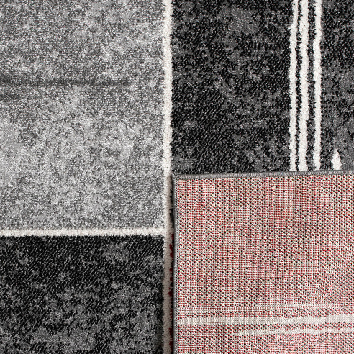 KURZFLOR-TEPPICH SINAI 057 ROT 60X100 - Rot, Kunststoff (60/100cm) - Paco Home