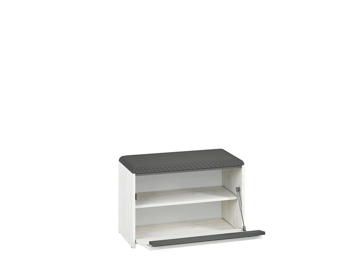 SCHUHSCHRANK – 50 cm – Hyga – Weiß / Kieferfarben - Weiß/Kieferfarben, Holzwerkstoff (50/47/34cm) - hi-markt