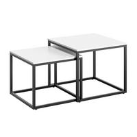 COUCHTISCH 2ER Set quadratisch Weiß - Weiß, Holzwerkstoff (50/50/43cm) - Home Collective