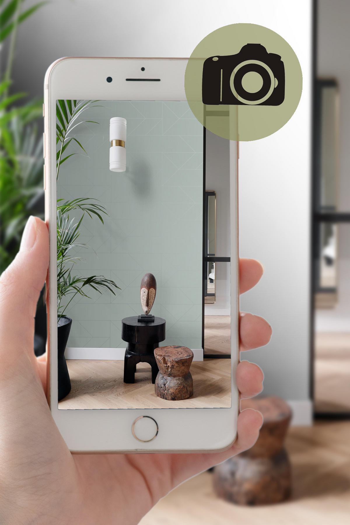 TAPETE grafische Linien 53 cm x 10.05 m - Blau, Papier (53/1000cm) - Origin Wallcoverings