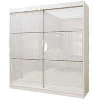 SCHWEBETÜRENSCHRANK VITALE 200/216/61 cm 2-türig Weiß - Weiß, Holzwerkstoff (200/216/61cm) - MASSENO