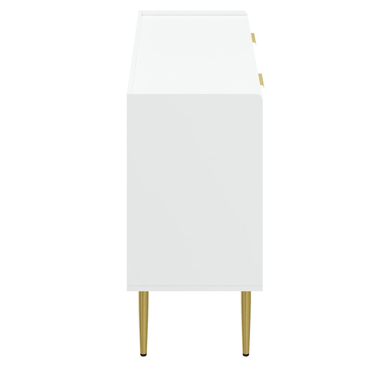KOMMODE aus MDF 140x38x75cm in Weiß mit Soft-Close & Stauraum - Weiß, Holzwerkstoff (140/75/38cm) - Modfu