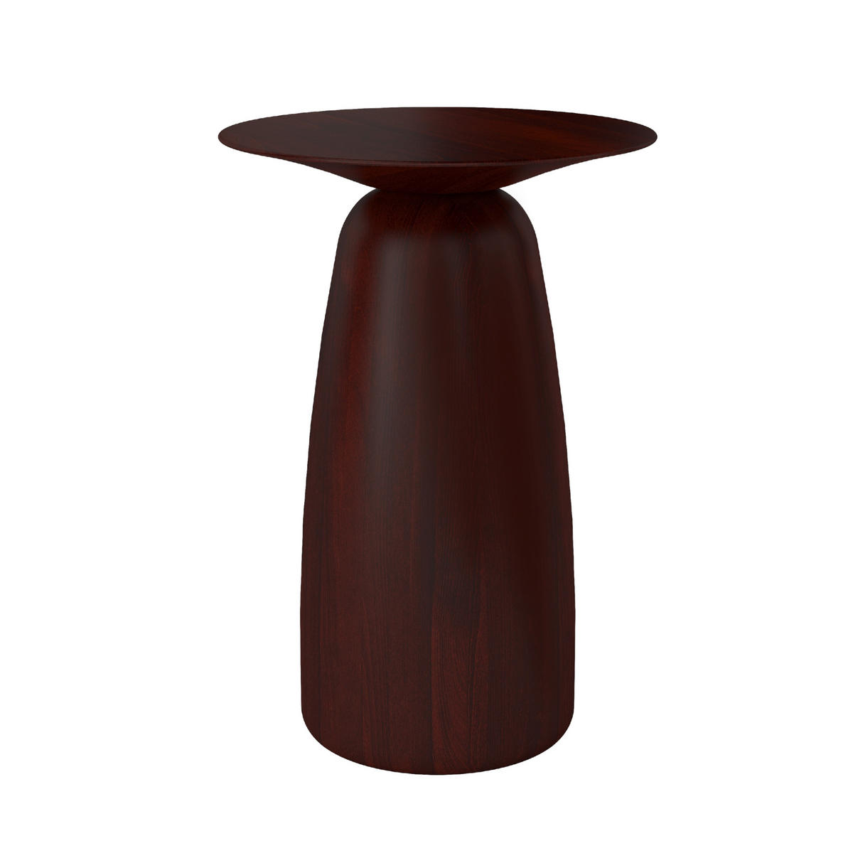 BEISTELLTISCH Baobab44, Ovaler Tischplatte, Buche - lackiert, Palisanderfarbe - Wengefarben, Holz (32.5/32.5/44cm) - Kayani