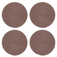 PLATZSET 4er Set Polypro Schoko 35 cm rund - Braun, Kunststoff (35cm) - TiborTex