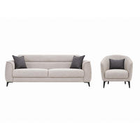 SITZGARNITUR Acapulco, Beige Stellvariante 3+1 - Beige, Holzwerkstoff/Kunststoff (237/87/98cm)