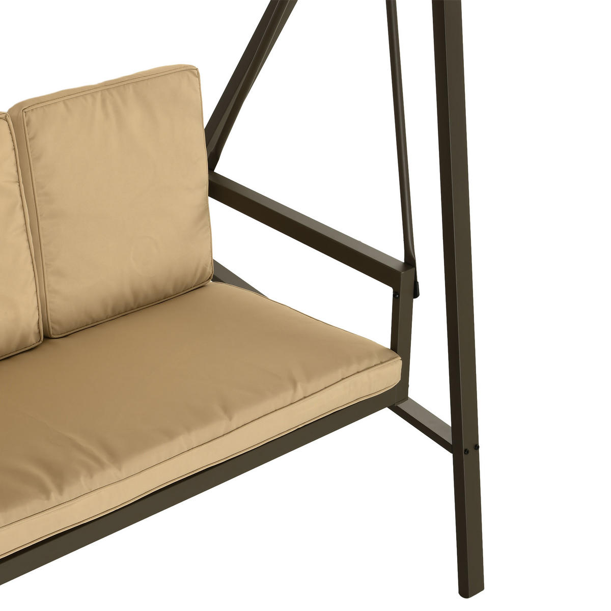 HOLLYWOODSCHAUKEL 3 Sitzer 360 kg beige - Beige, Textil (200/175/125cm) - LEBENLANG