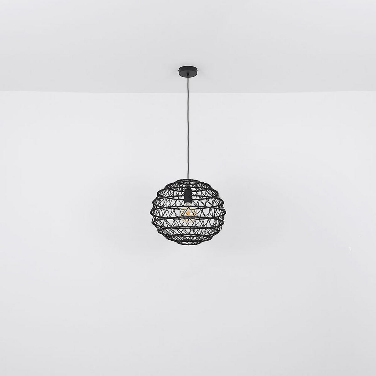 LED HÄNGELEUCHTE Metall Schwarz - Schwarz, Metall (29/29/120cm) - Globo Lighting