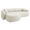 ECKSOFA Nicelo - Creme/Schwarz, Holz/Textil (252/150cm) - MIRJAN24