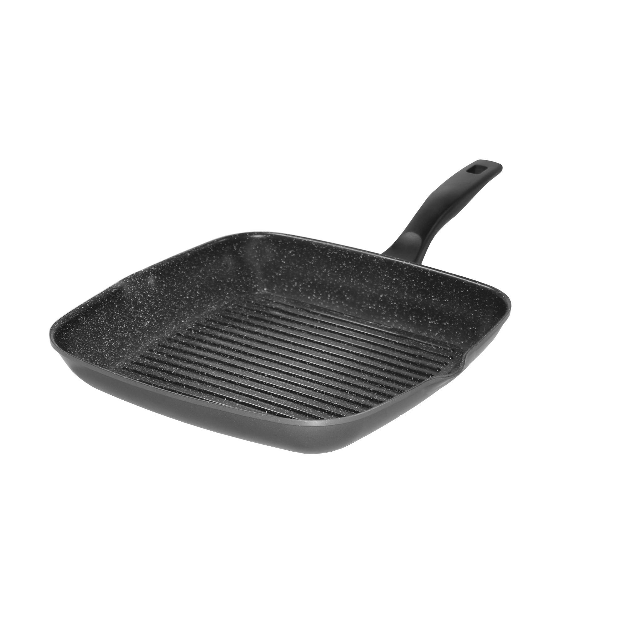 GRILLPFANNE - Grau, Metall (28cm) - Stoneline