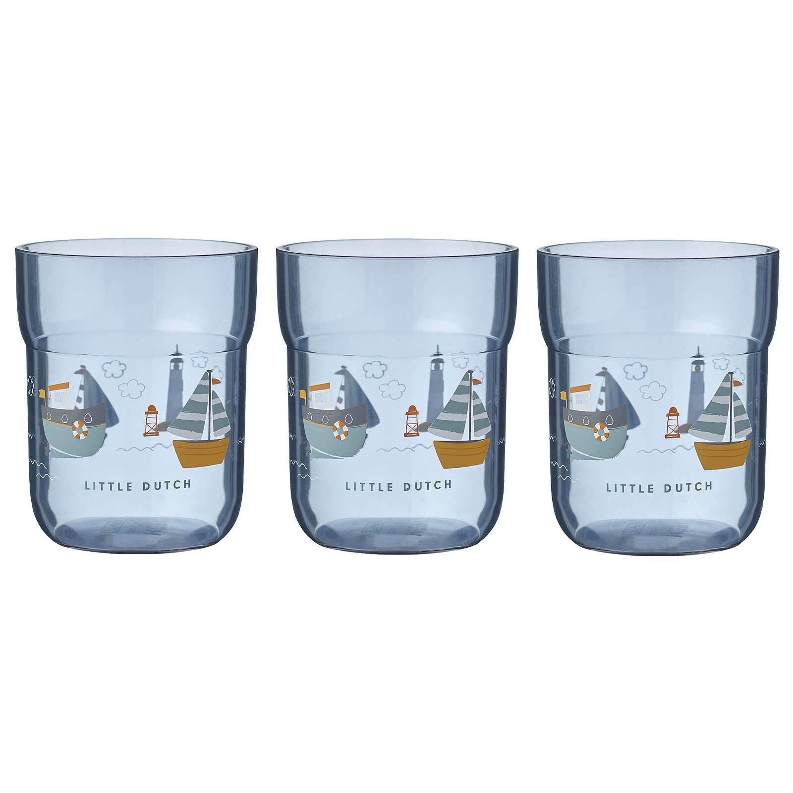 KINDER-TRINKGLÄSER Mio Sailors Bay 250 ml 3er Set - Blau, Kunststoff (0.25L) - Mepal